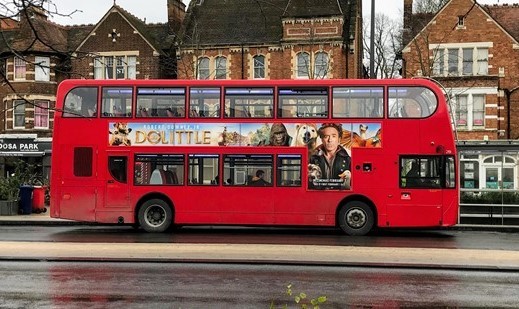 Literary Adaption displayed on bus